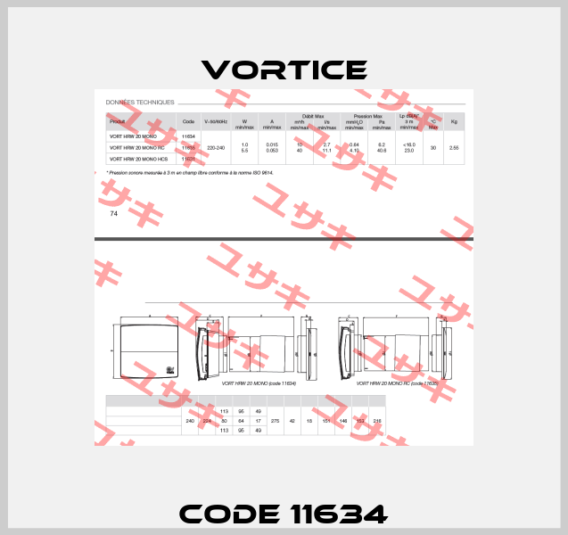 code 11634 Vortice