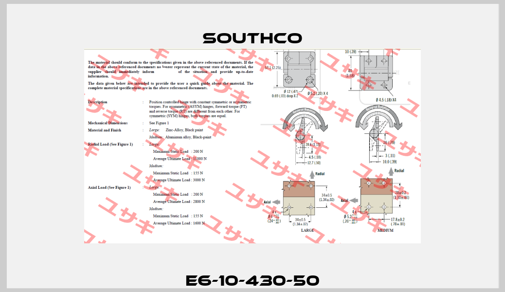 E6-10-430-50 Southco