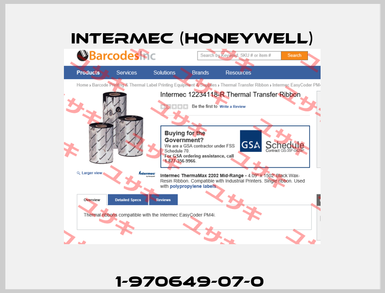 1-970649-07-0  Intermec (Honeywell)