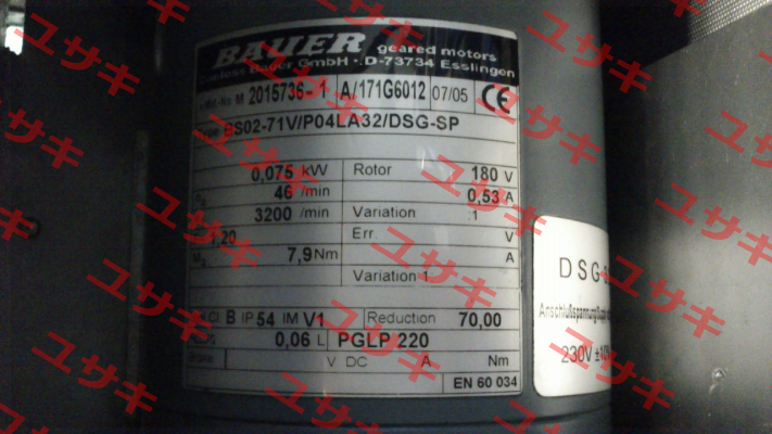 BS02-71 V/P04LA32/DSG-SP  Bauer