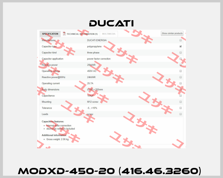 MODXD-450-20 (416.46.3260)  Ducati