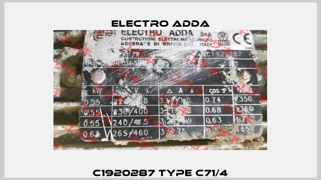 C1920287 Type C71/4 Electro Adda