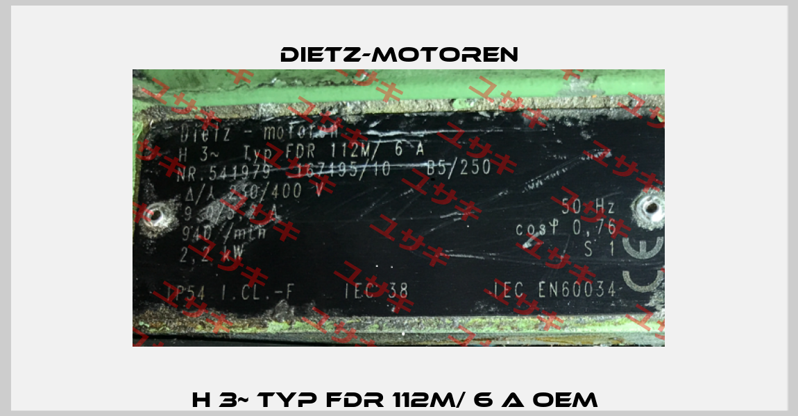 h 3~ Typ FDR 112M/ 6 A OEM  Dietz-Motoren