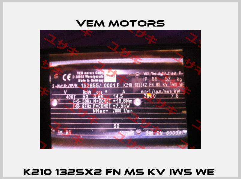K210 132SX2 FN MS KV IWS WE  Vem Motors