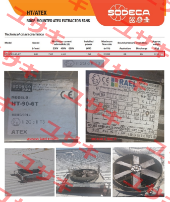 HT-90-6T/ATEX/EXII2G Ex-D Sodeca