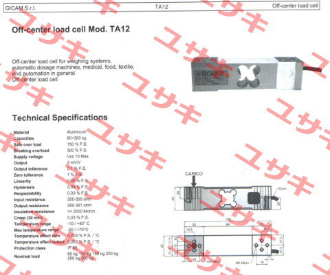 Model TA12  Gicam