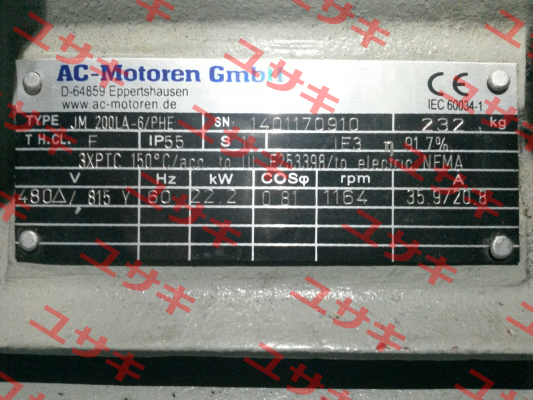 ACM 200 LA-6/PHE  AC Motoren