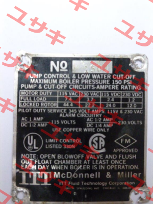 №150  McDonnell & Miller (a xylem brand)