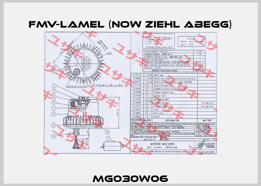  MG030W06  FMV-Lamel (now Ziehl Abegg)