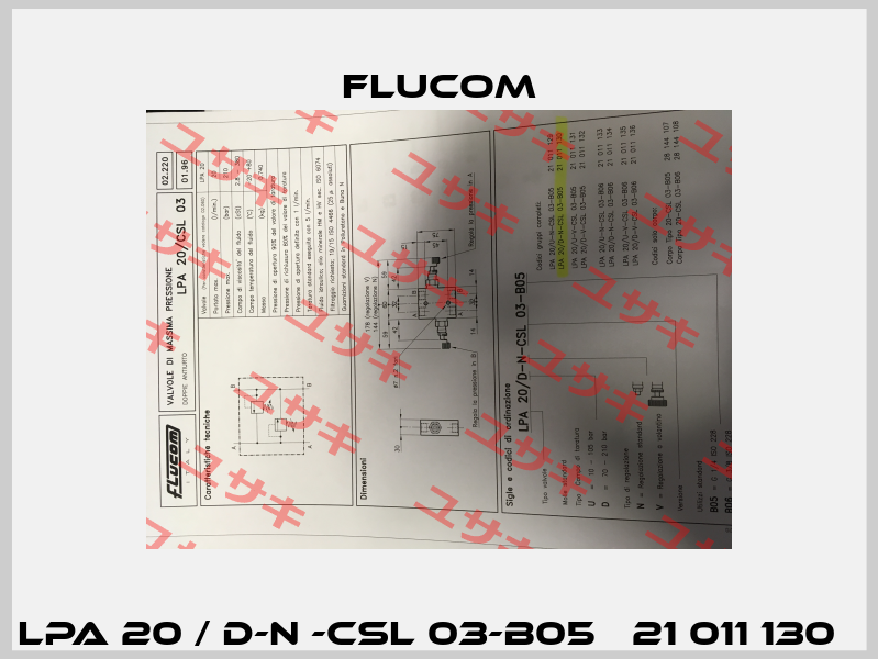 LPA 20 / D-N -CSL 03-B05   21 011 130   Flucom