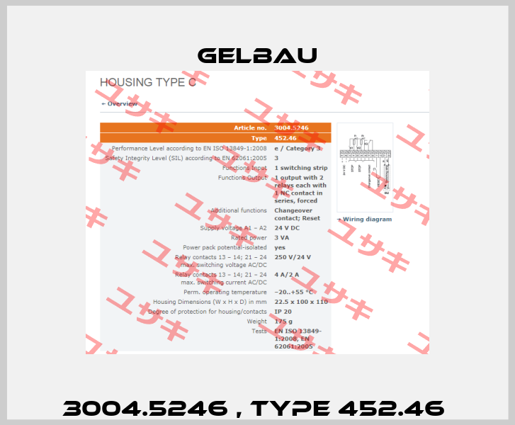 3004.5246 , type 452.46  Gelbau