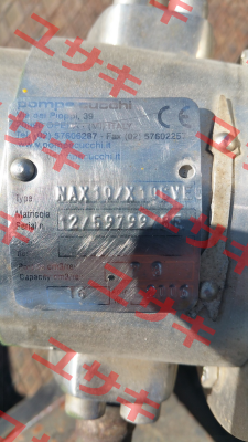 NAX10/X106VE8 old code, new code NAX10/X10GVE0  POMPE CUCCHI SRL