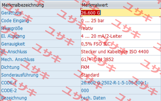 26.600G-2502-R-1-5-100-300-1-000 Bd Sensors