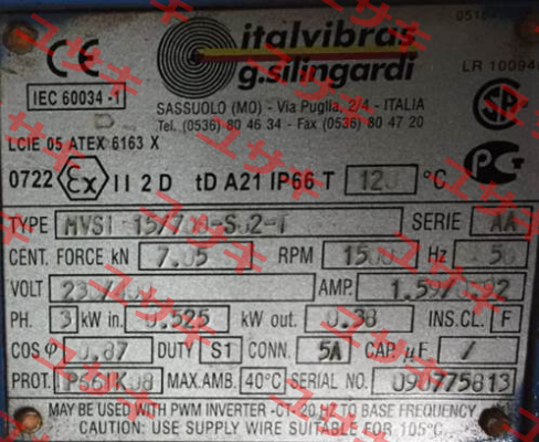 MVSI 15/700T-S02 Italvibras
