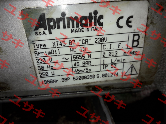 XT45 B7 "CA" 230 V Aprimatic
