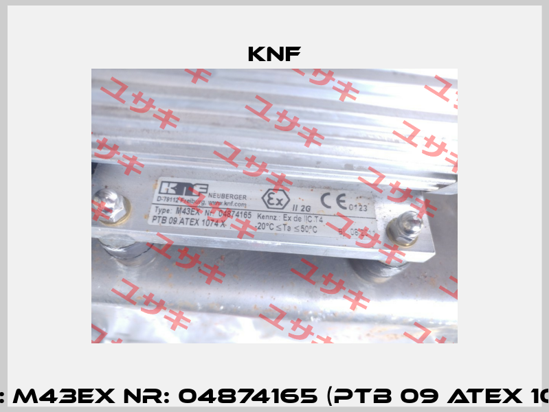 Type: M43EX Nr: 04874165 (PTB 09 ATEX 1074 X) KNF