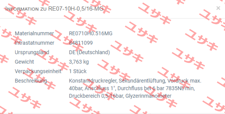 RE07-10H-0,5/16-MG  STASTO