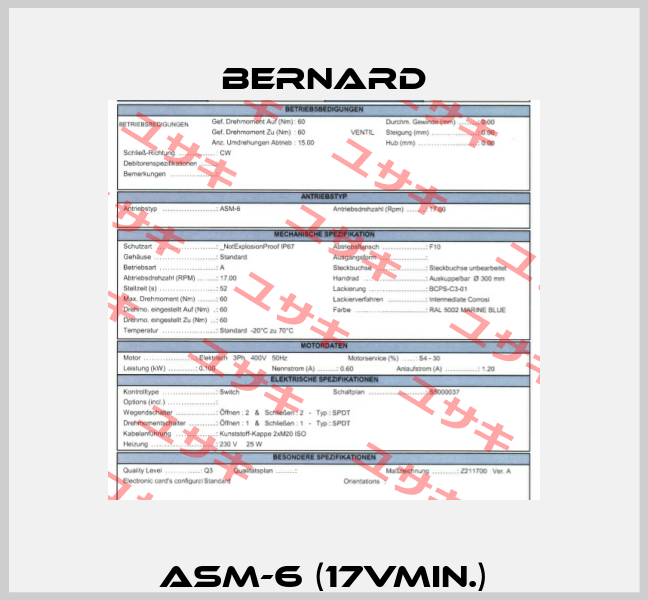 ASM-6 (17Vmin.) Bernard