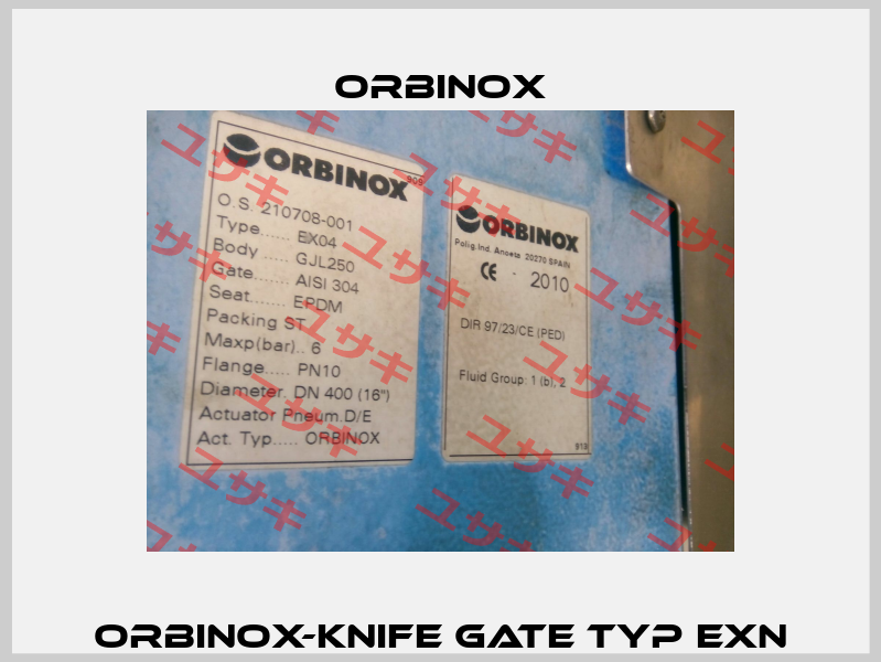 ORBINOX-Knife Gate Typ EXN Orbinox