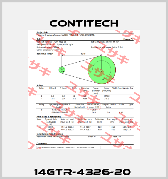 14GTR-4326-20  Contitech