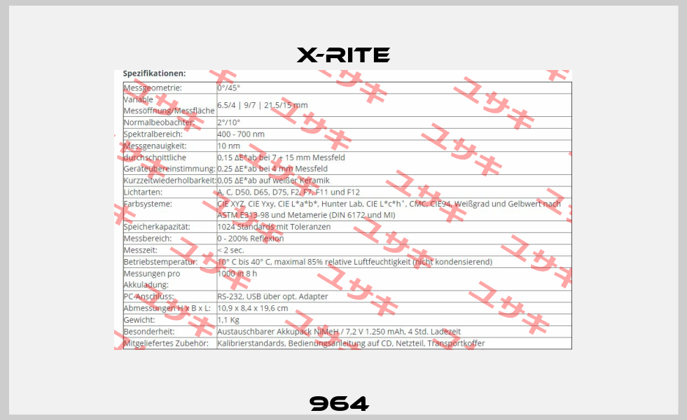 964  X-Rite