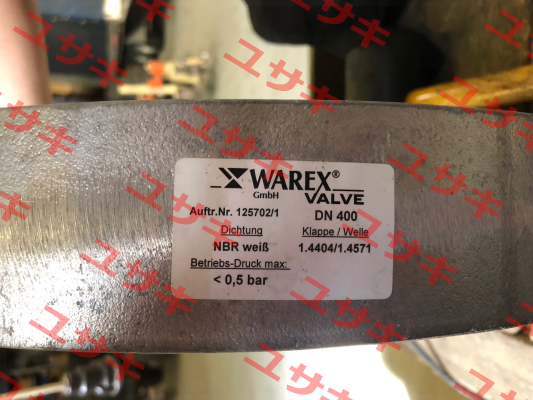 Dichtmanschette aus NBR weiß passend für DKZ 110 / DN 400  Warex