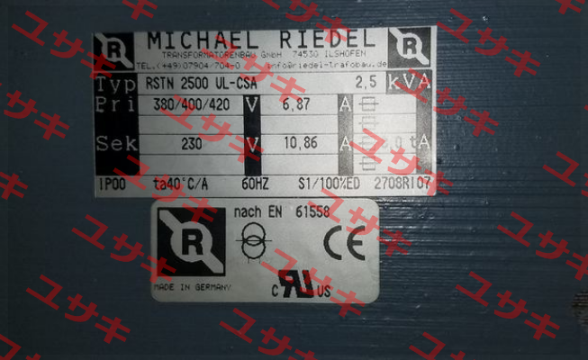 RSTN2500UL-CSA Michael Riedel Transformatorenbau