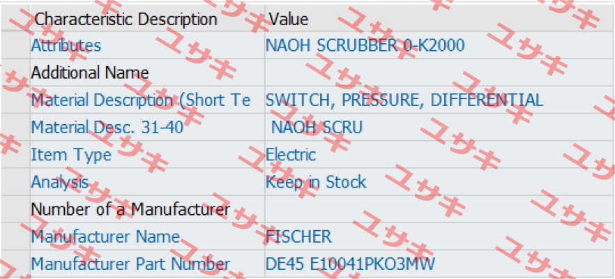 DE45  E10041PKO3MW Fischer