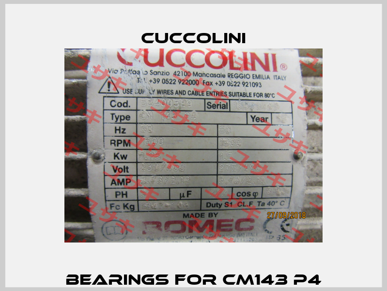 bearings for CM143 P4 Cuccolini