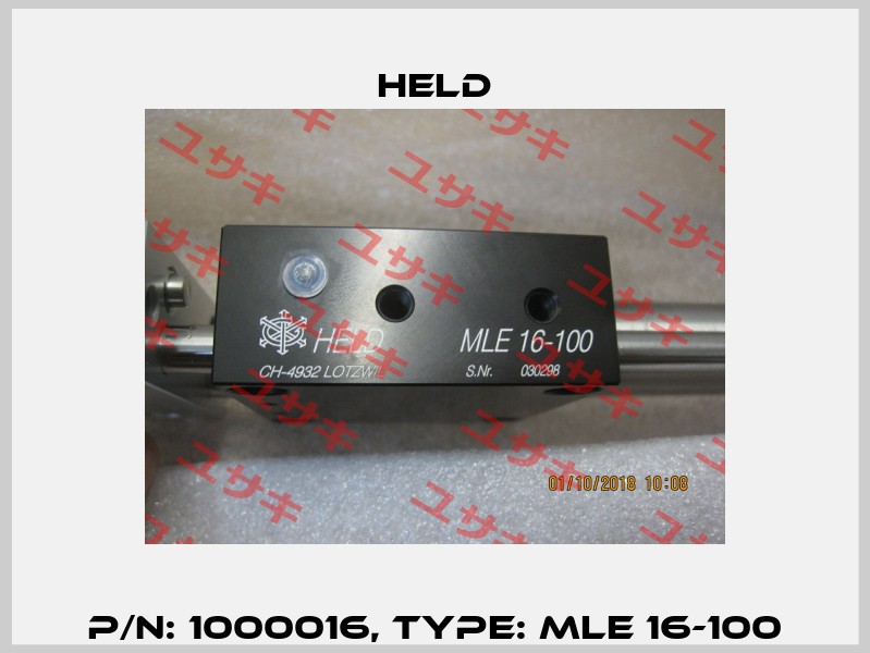 P/N: 1000016, Type: MLE 16-100 Held