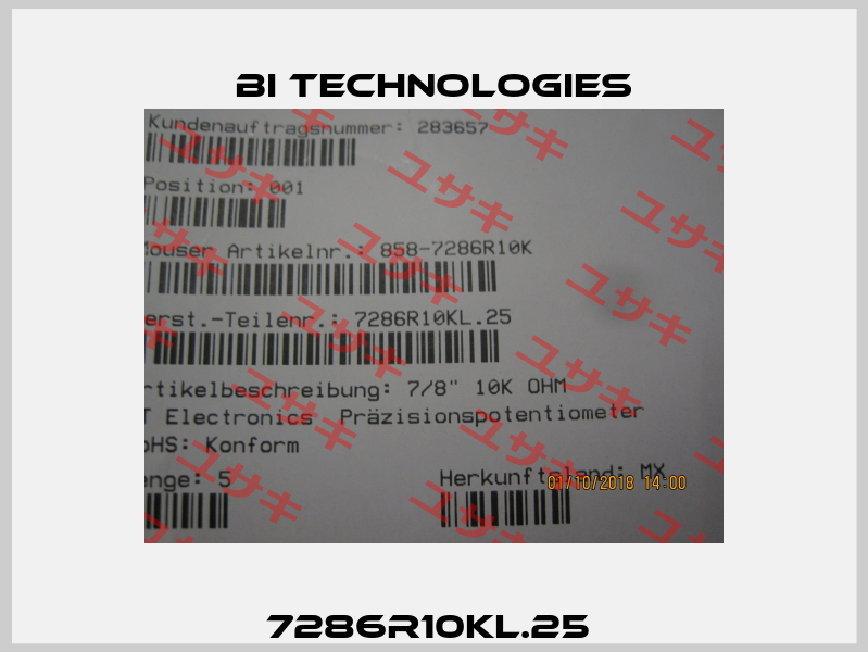 7286R10KL.25  BI Technologies