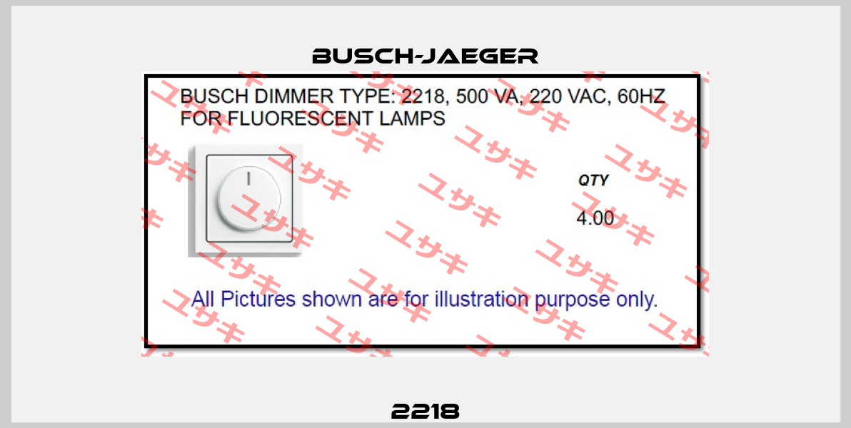 2218 Busch-Jaeger