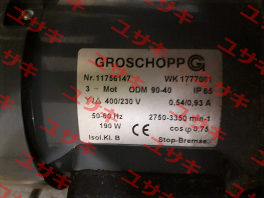 ODM90-40B/Z14 (44,3:1) Groschopp