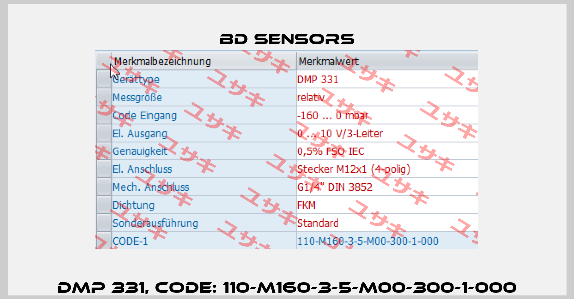 DMP 331, Code: 110-M160-3-5-M00-300-1-000 Bd Sensors