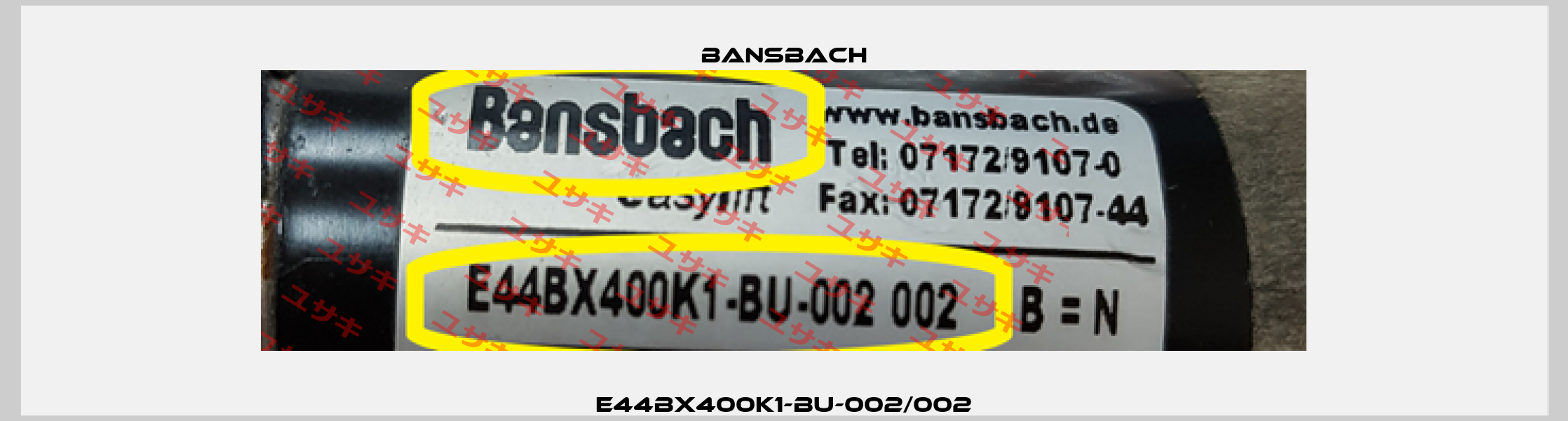 E44BX400K1-BU-002/002 Bansbach