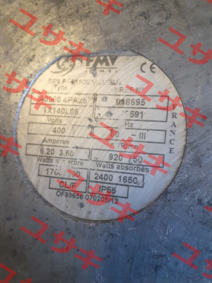 IA05004PA25 (TX140L06) 6.20 3.60 Ampers FMV-Lamel (now Ziehl Abegg)