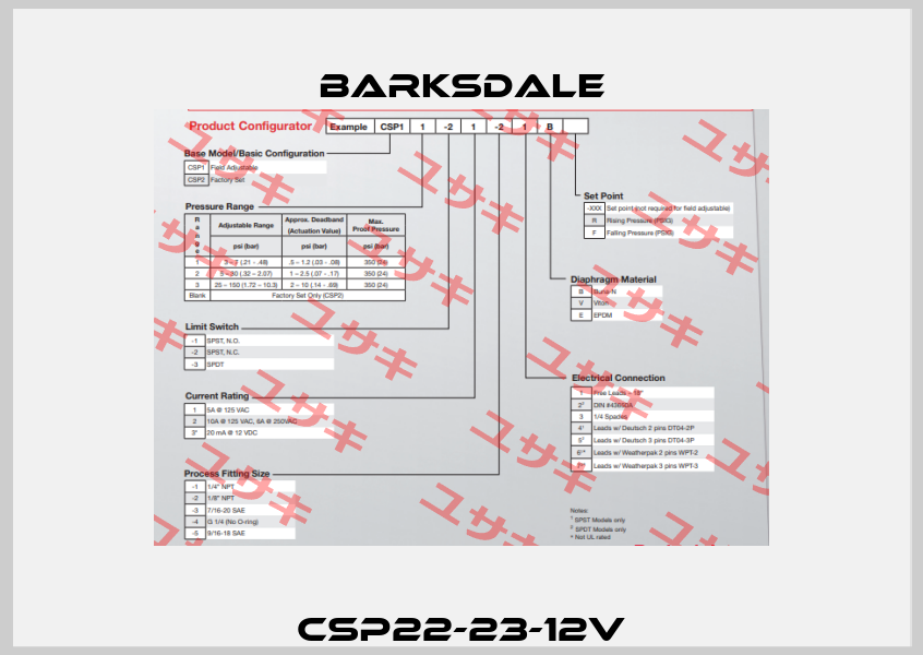 CSP22-23-12V Barksdale