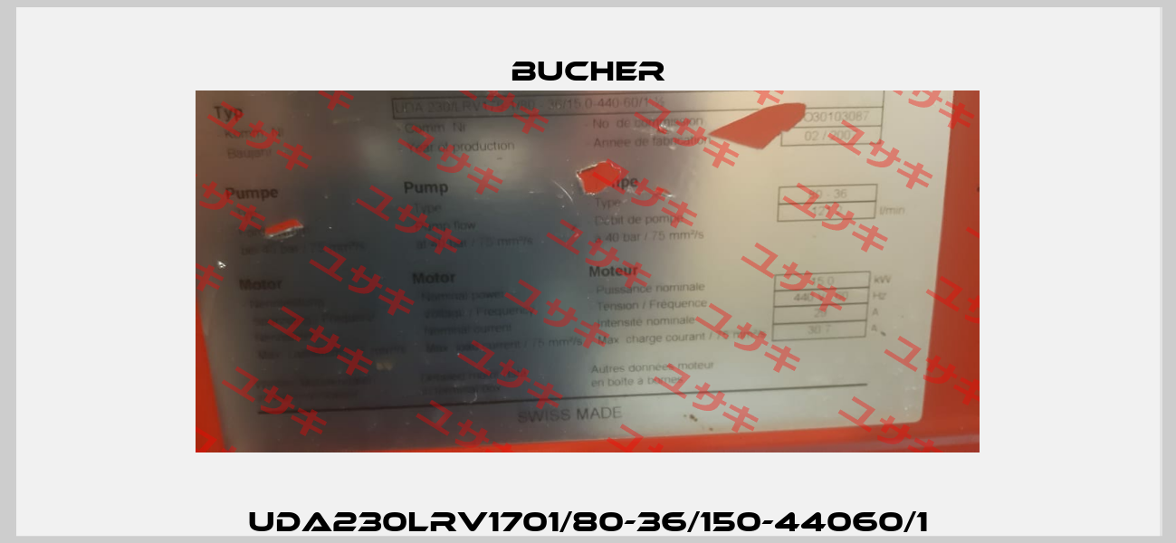 UDA230LRV1701/80-36/150-44060/1 Bucher