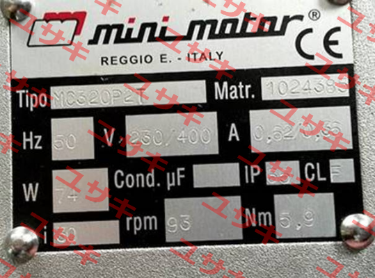 MC 320P2T Minimotor