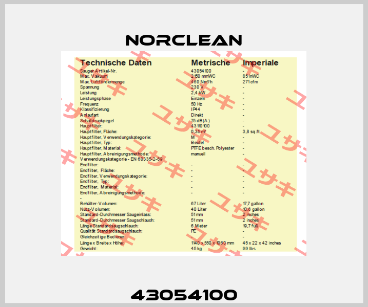43054100 Norclean