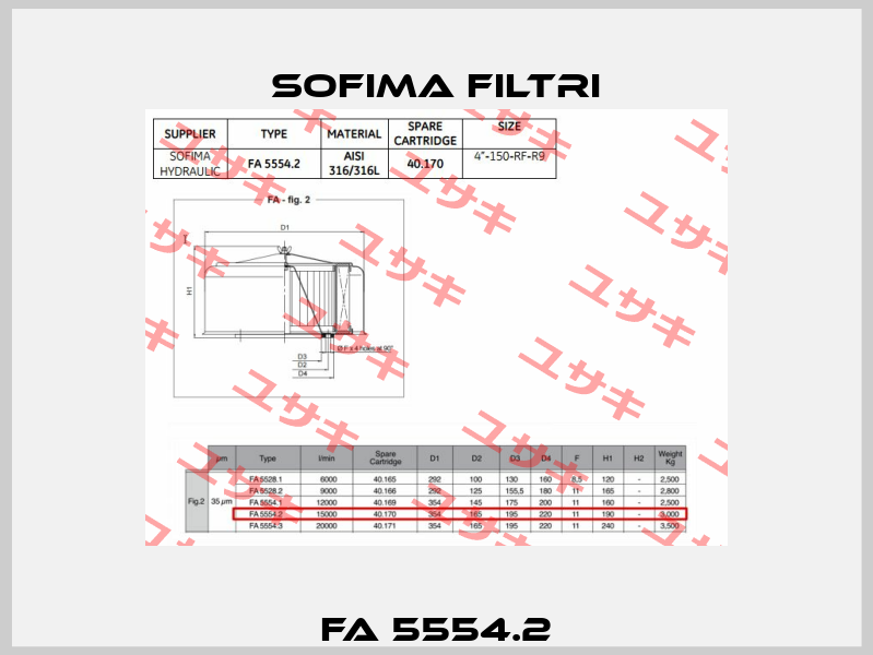 FA 5554.2 Sofima Filtri