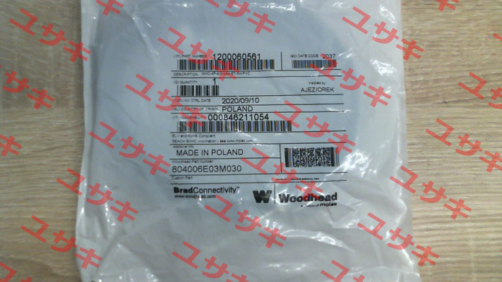 PN:1200060561 (804006E03M030), Type: MMC-4P-4W-MM-ST-3M-PVC Molex