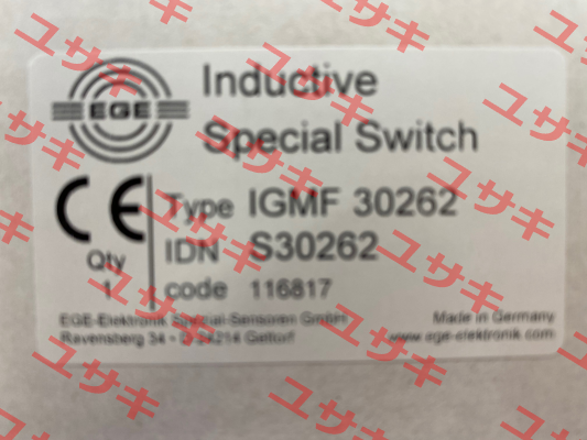 S30262   IGMF 30262 Ege