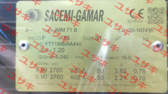 IMM 71B (YT71IMBAA440-1) Sacemi