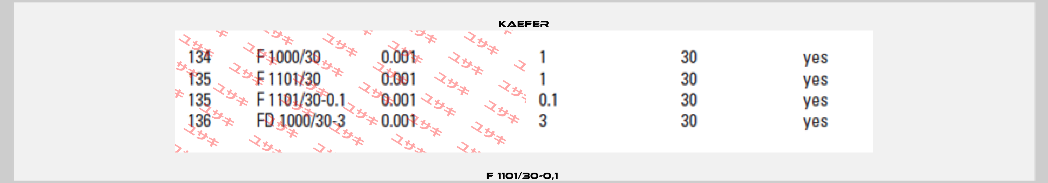 F 1101/30-0,1  Kaefer