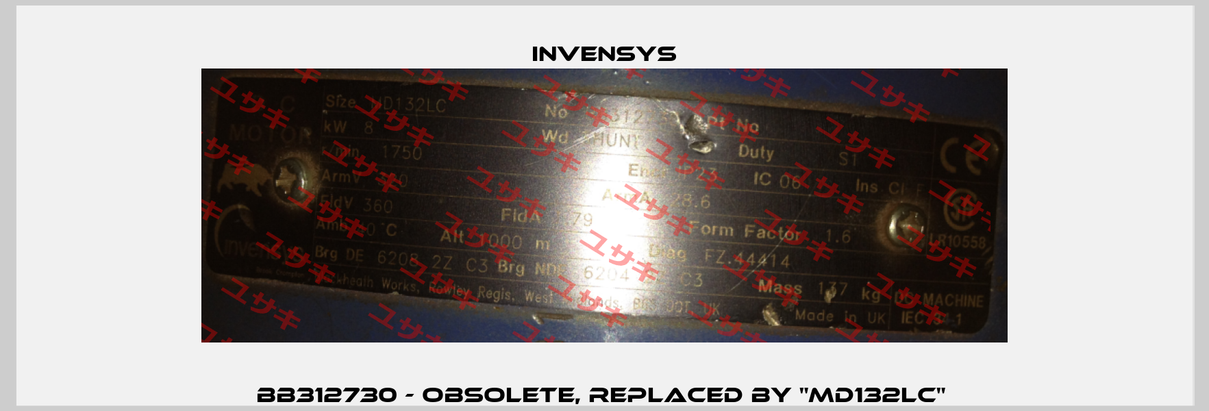 BB312730 - Obsolete, replaced by "MD132LC"  Invensys