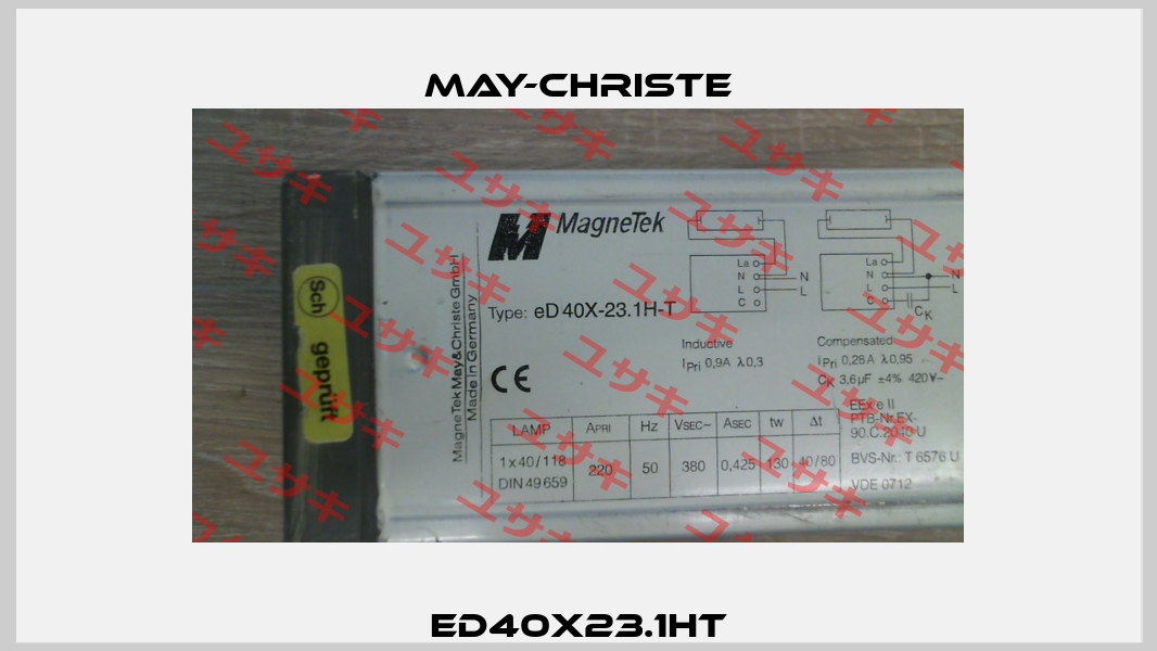 ED40x23.1HT May-Christe