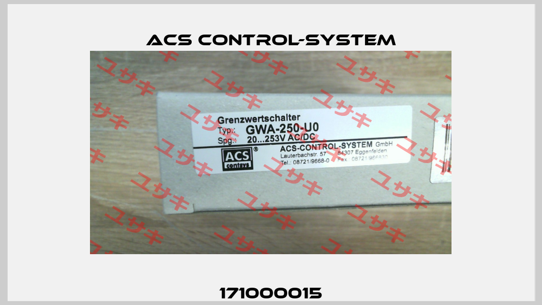 171000015 Acs Control-System