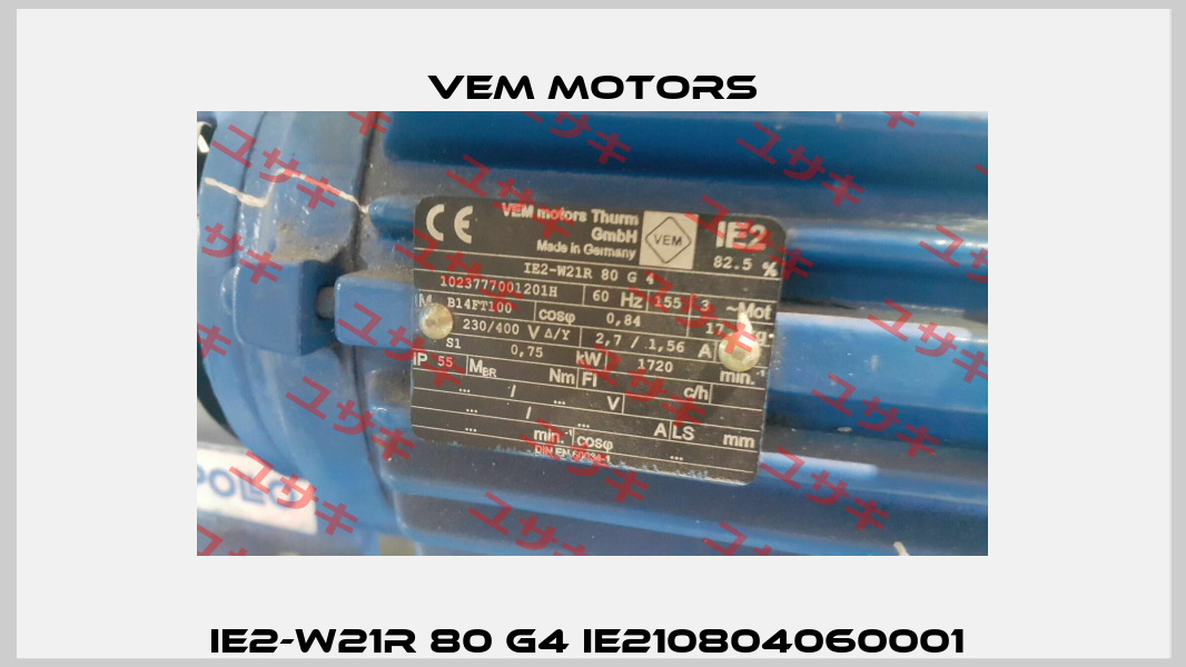 IE2-W21R 80 G4 IE210804060001  Vem Motors