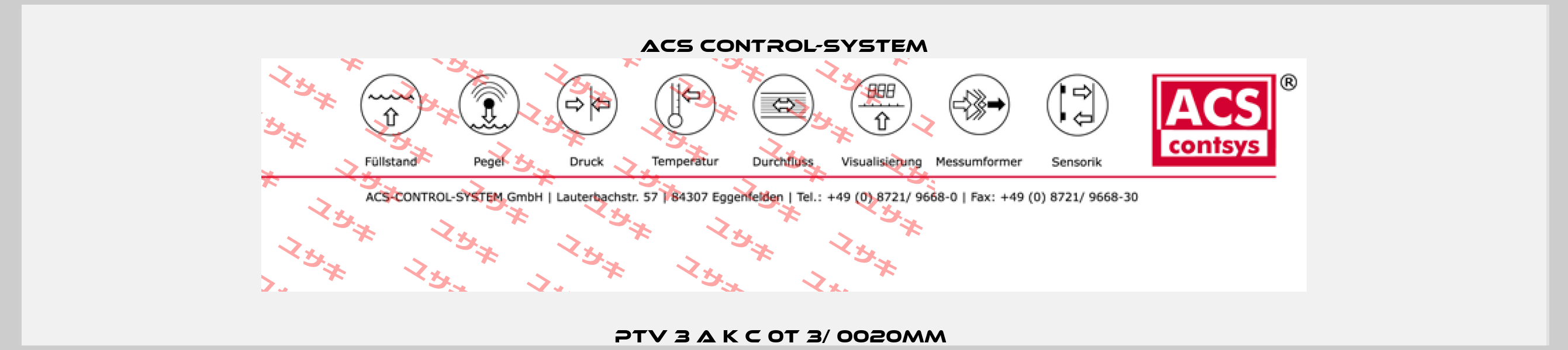 PTV 3 A K C 0T 3/ 0020mm  Acs Control-System